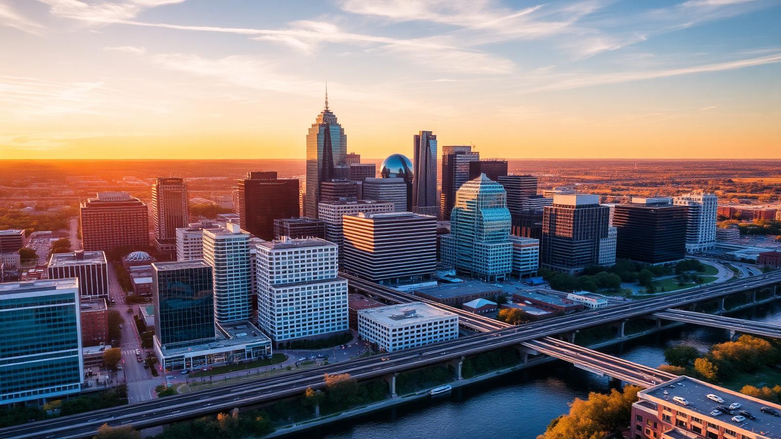 Aerial view of downtown Austin, Texas